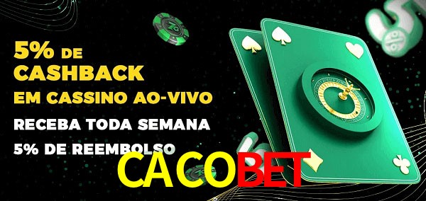 Promoções do cassino ao Vivo CACOBET